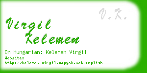 virgil kelemen business card